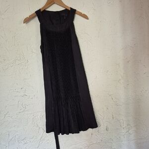 Banana Republic Black Pleated Midi Dress